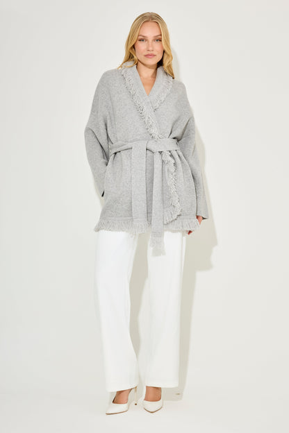 Wool Fringe Cardigan