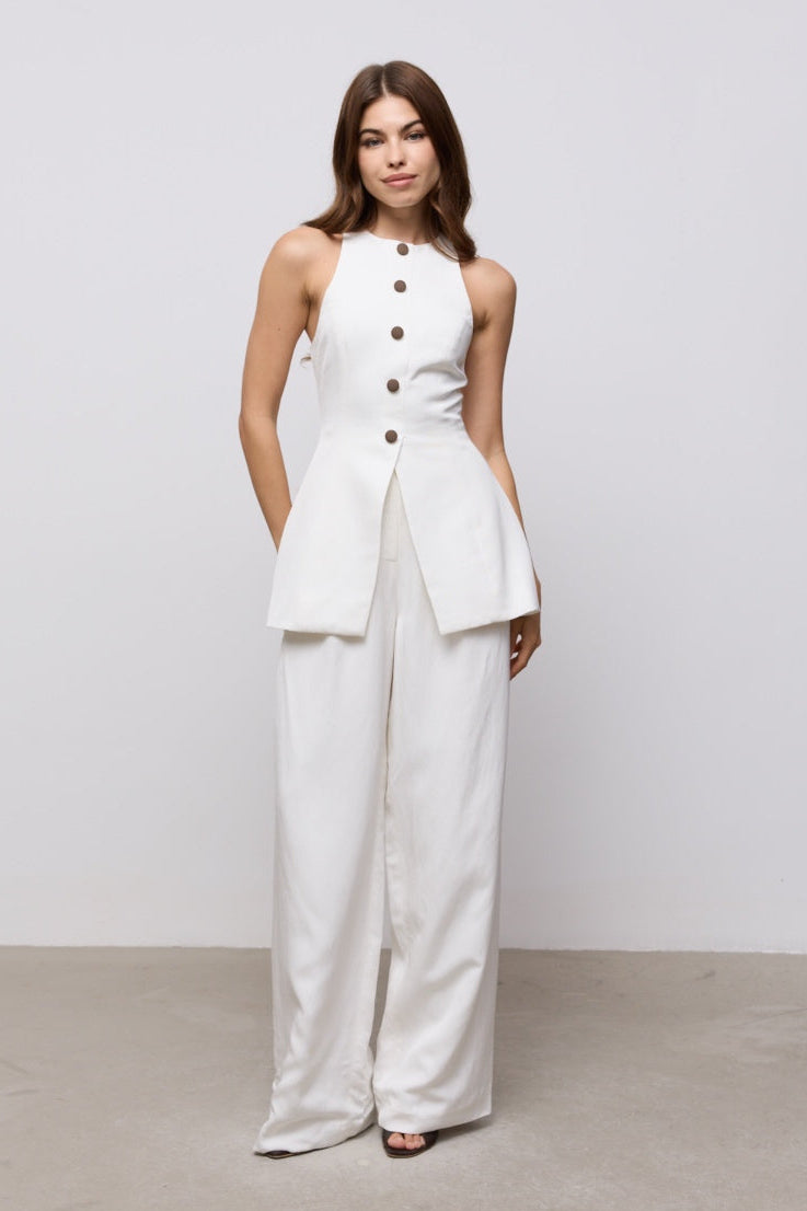 Linen Mix Waistcoat
