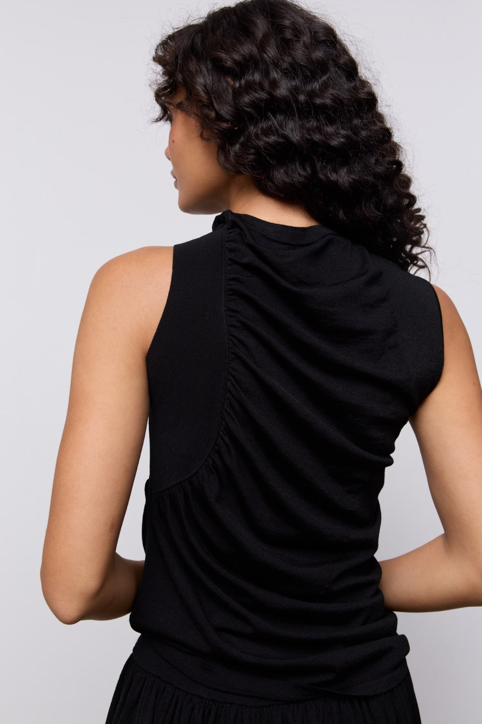 Sheer Gathered Detail Top