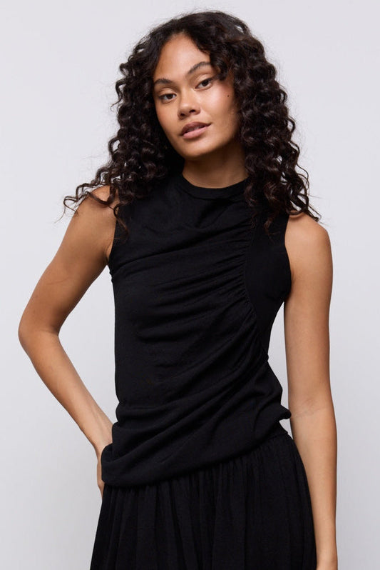 Sheer Gathered Detail Top