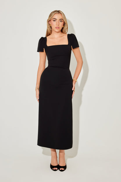 Square Neck Slip Midi Dress