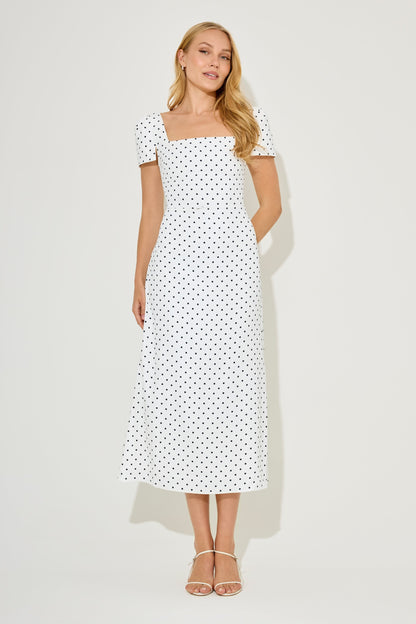 Square Neck Slip Midi Dress