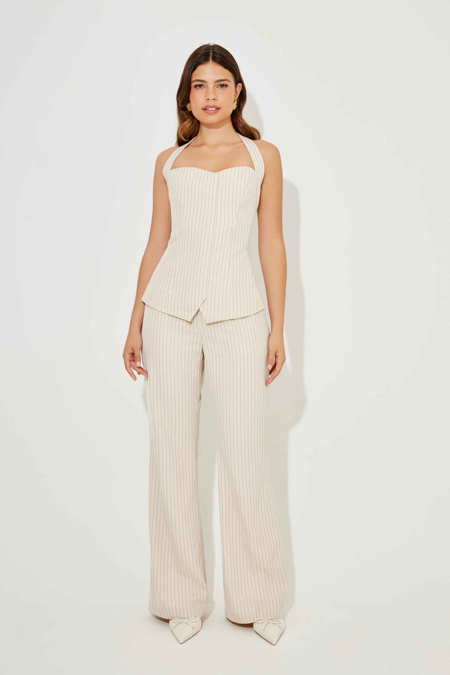 Pinstripe Halter Top