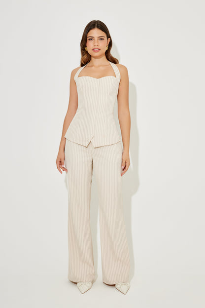 Pinstripe Halter Top
