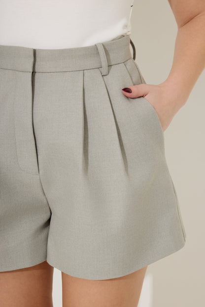 Wool Mix Tailored Shorts