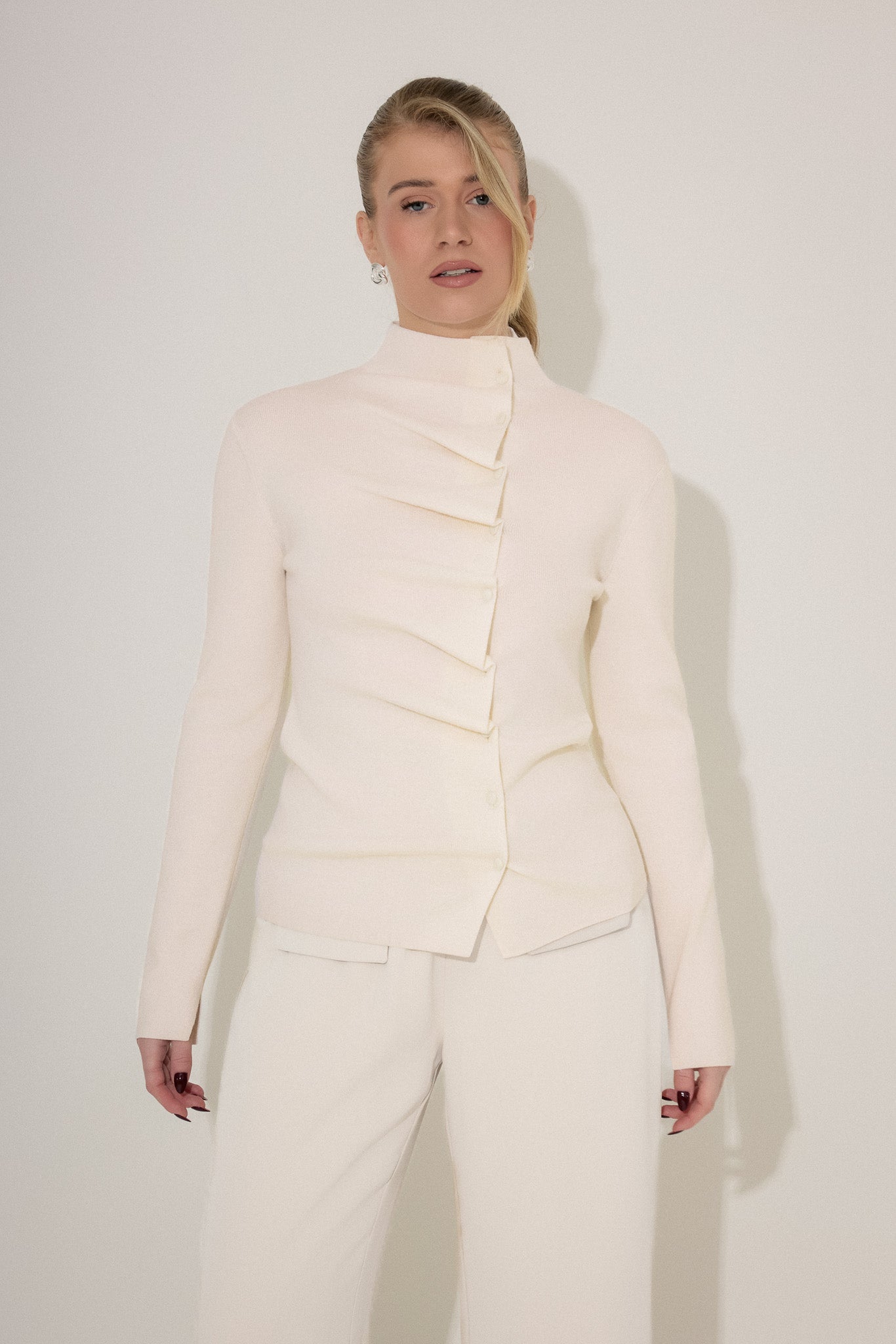 Wool Pleated Top