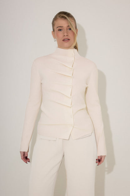 Wool Pleated Top