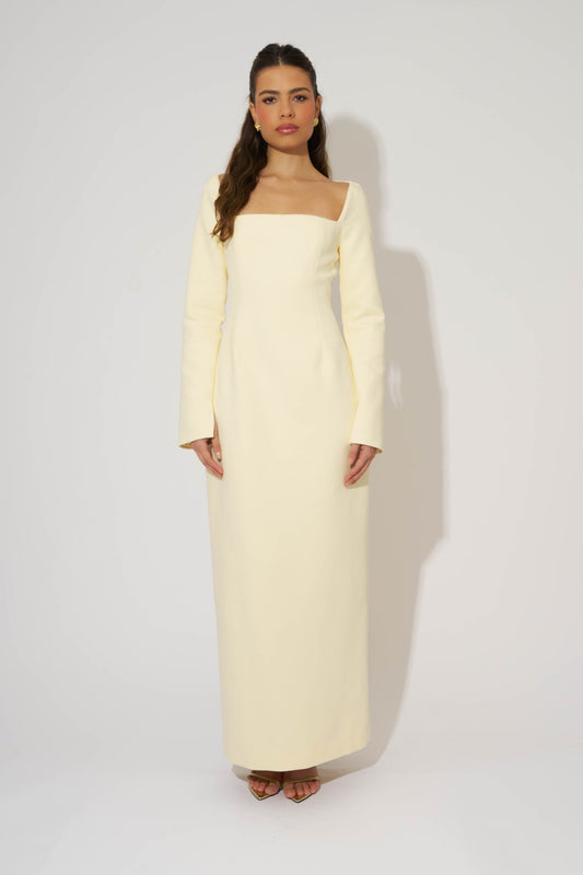 Framed Neckline Maxi Dress