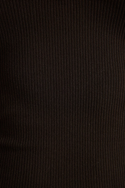 Emily Black Ribbed Halter Top