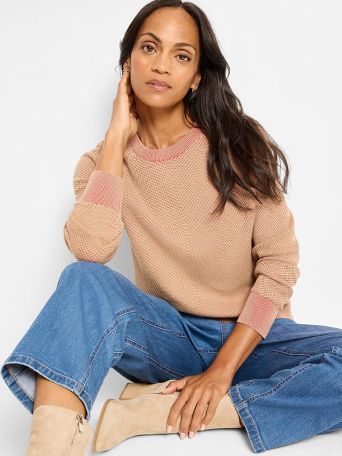 Textured Cotton Sweater