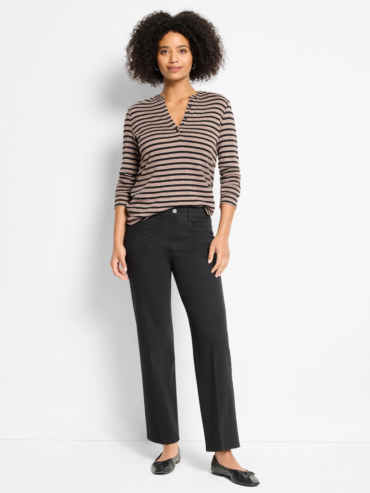 Recess Straight Knit Ankle Pull On Jeans