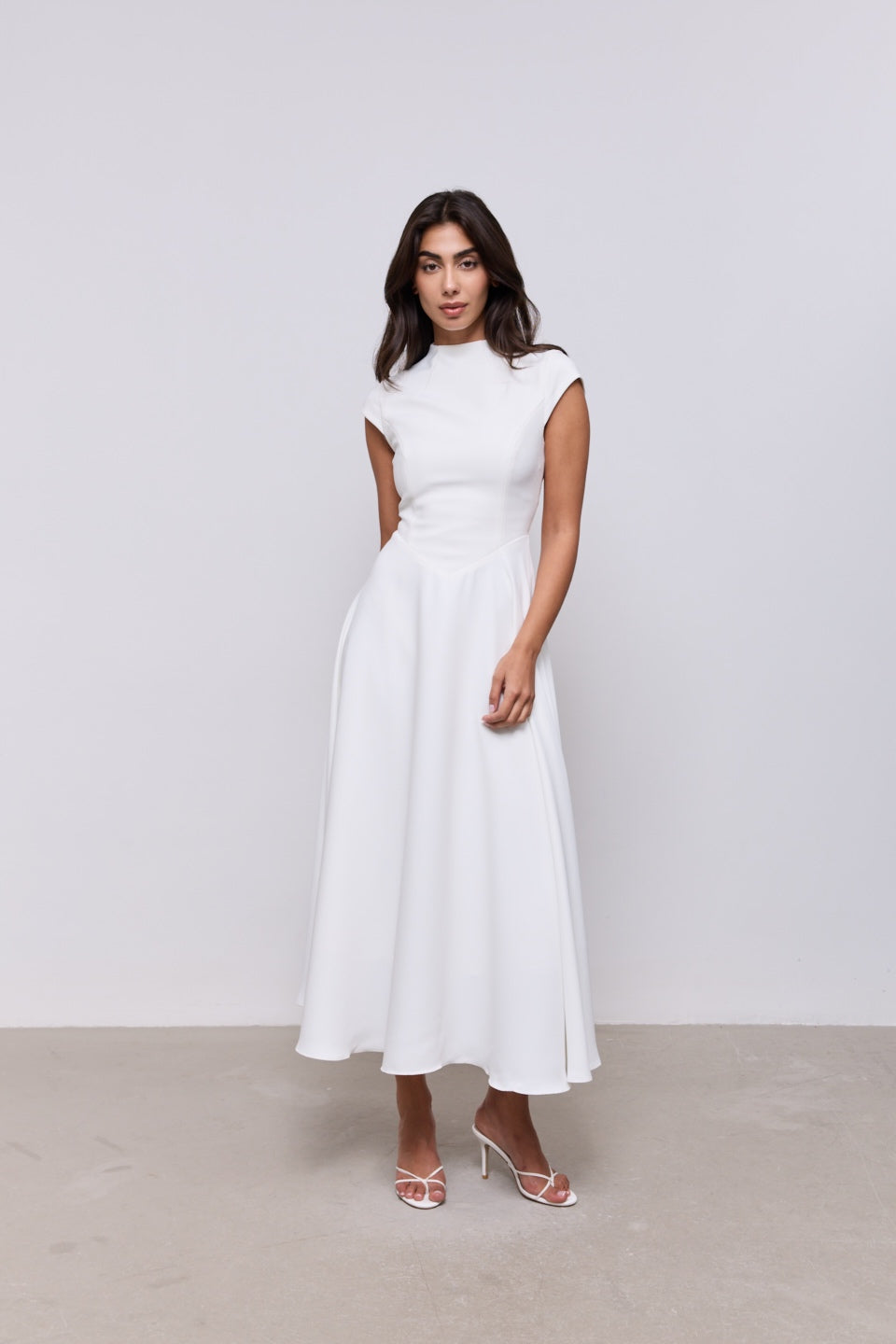 Cap Sleeve Midi Dress
