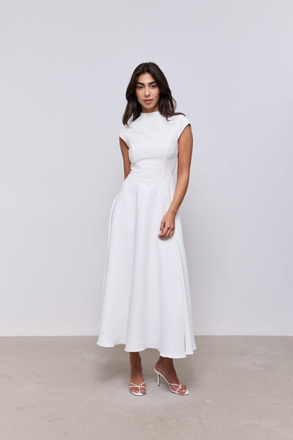 Cap Sleeve Midi Dress