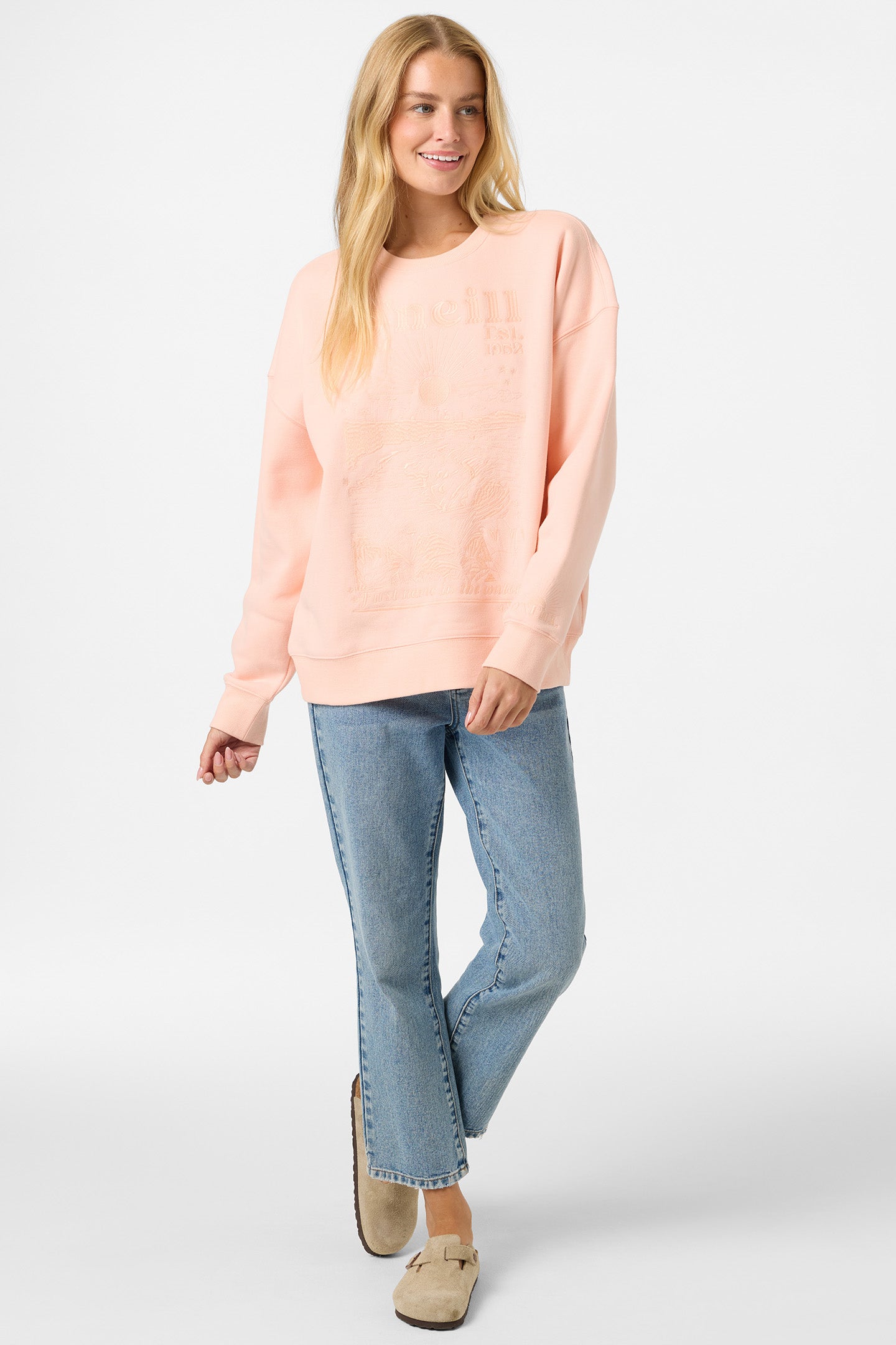 Chore Break Oversized Crew Neck Fleece