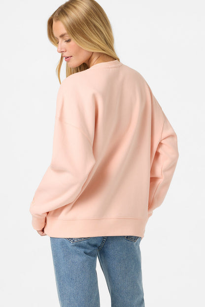 Chore Break Oversized Crew Neck Fleece