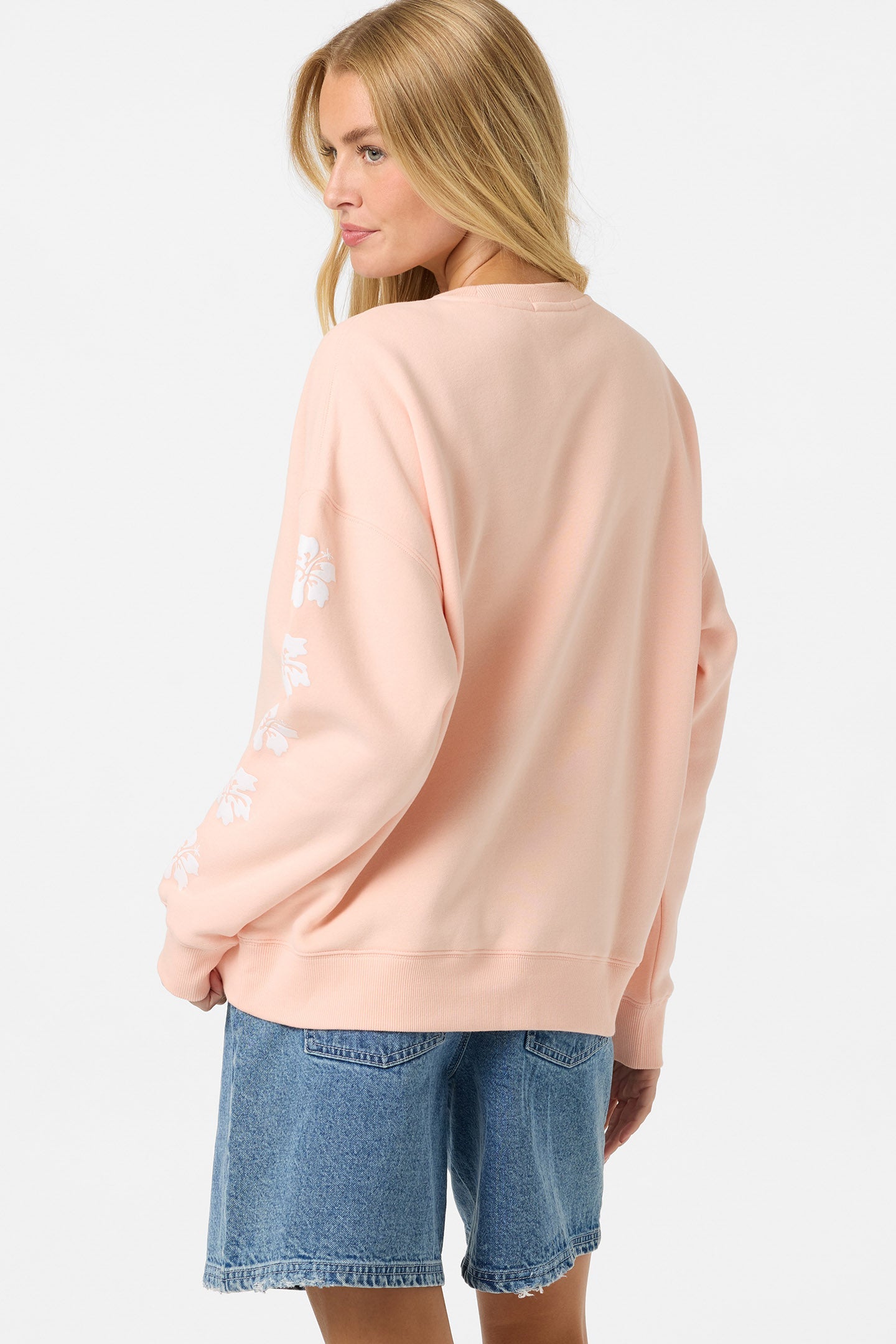 Mini Hibis Oversized Crew Neck Fleece