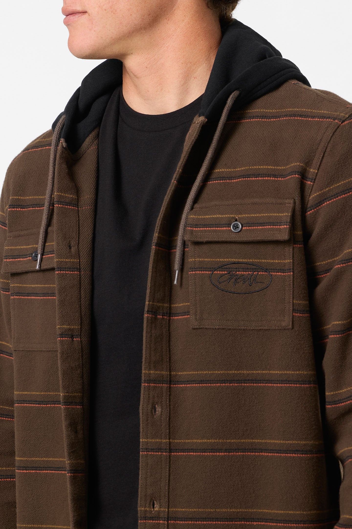 Archer Hooded Flannel Standard Fit Long Sleeve Shirt