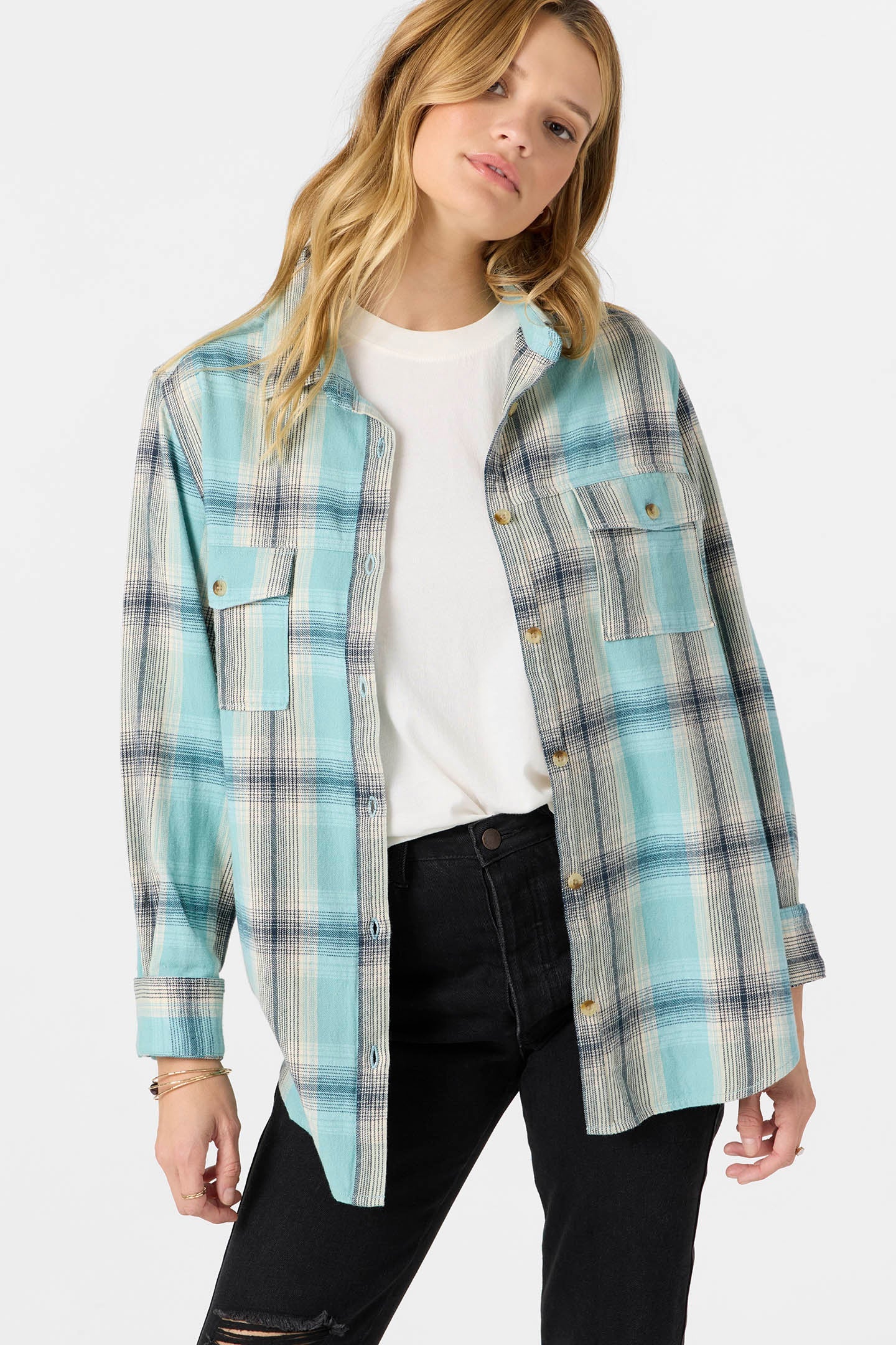 Brooks Flannel Long Sleeve Top