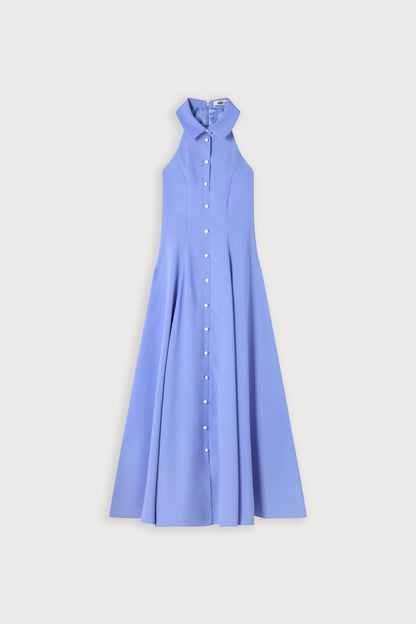 Flowy Collar Maxi Dress