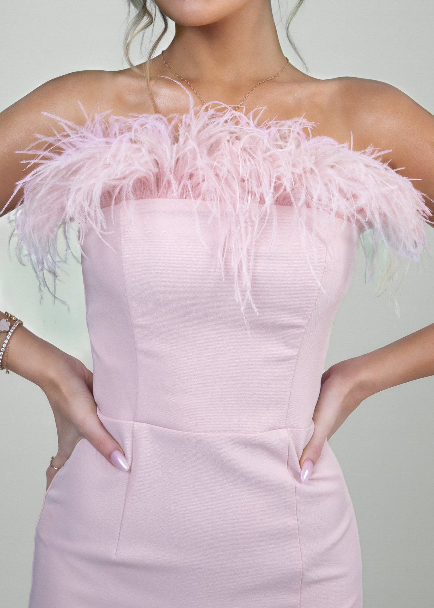 Forever Yours Feather Gown - Pink