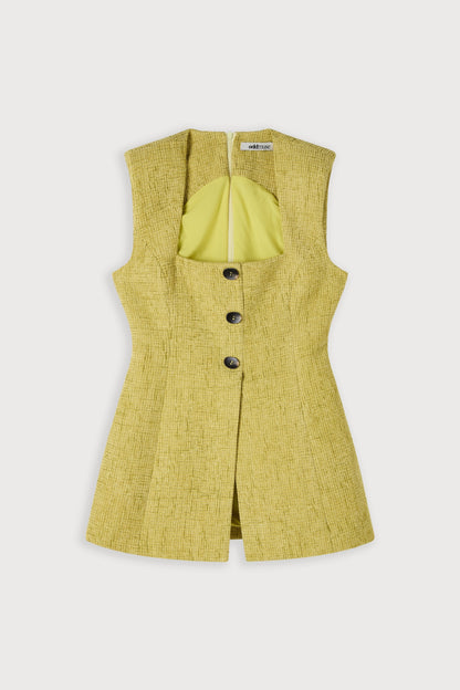 Cotton Mix Bouclé Waistcoat