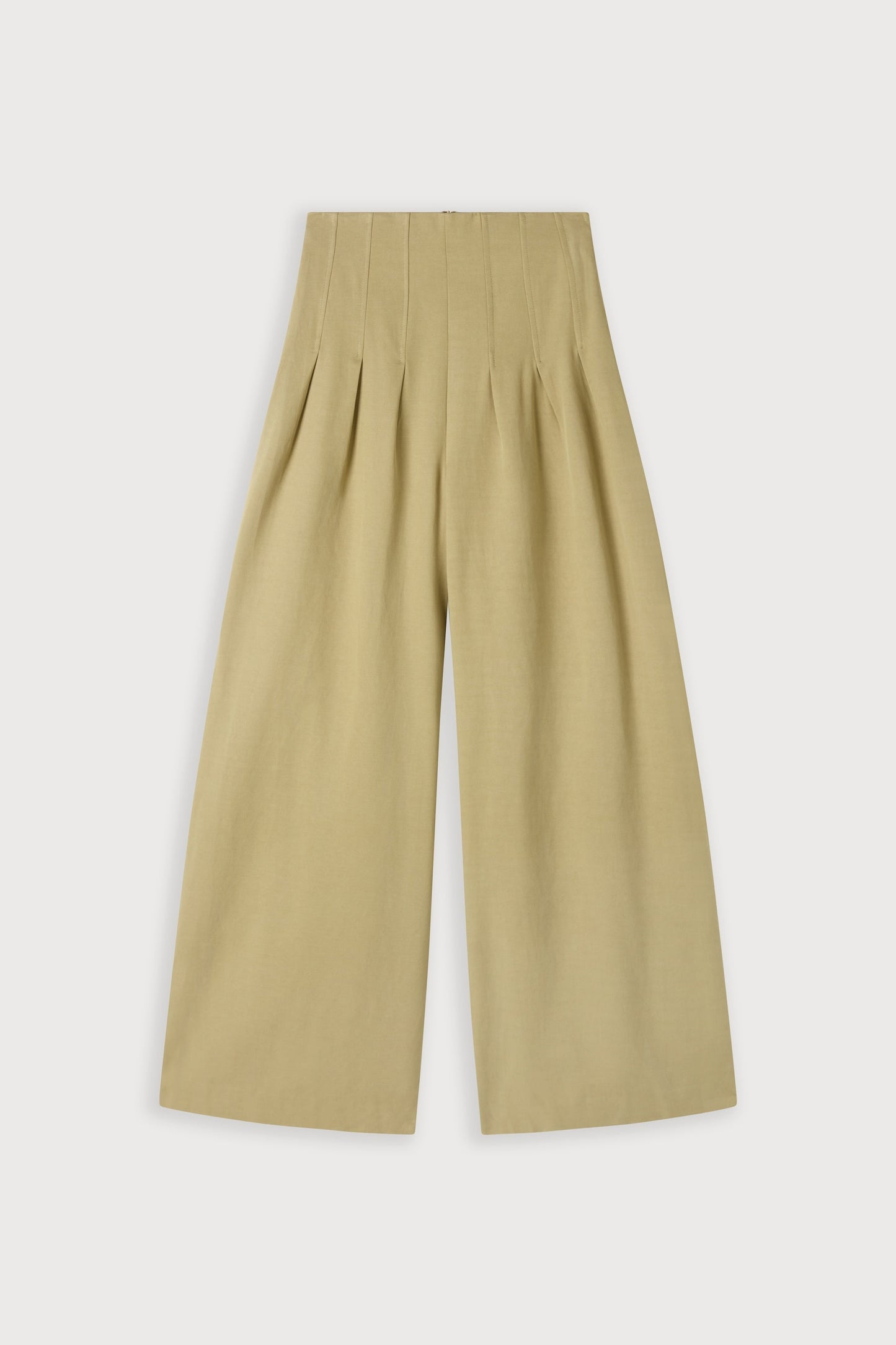 Cotton Mix Cinched Trousers