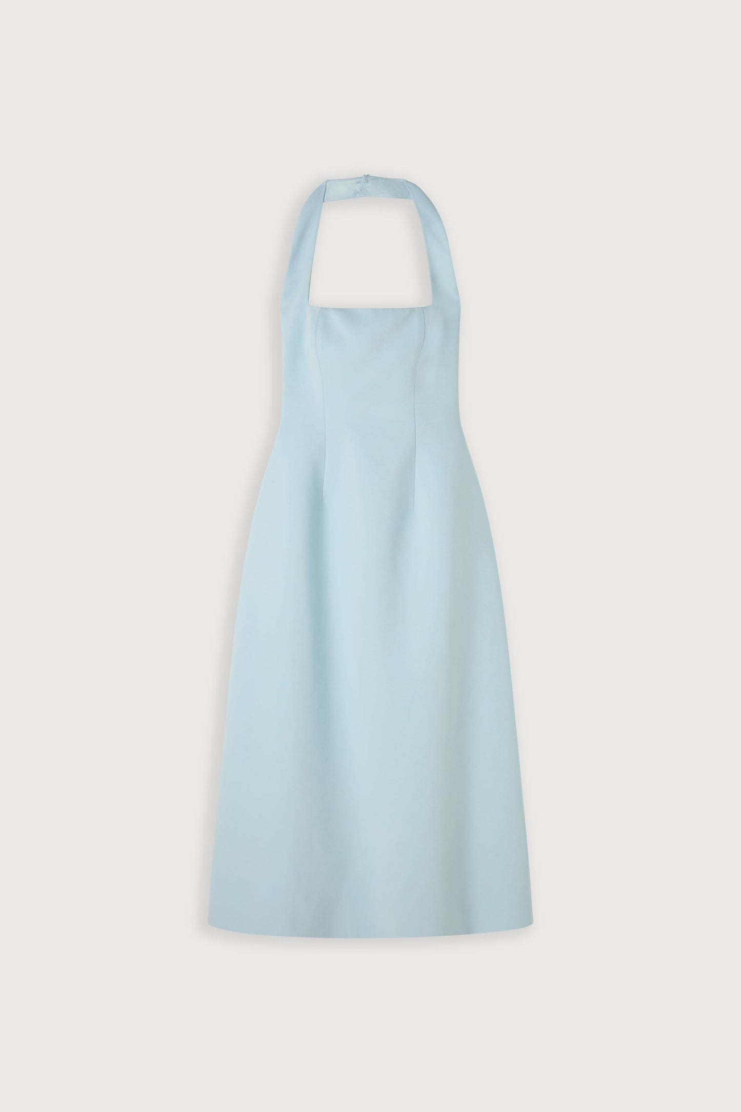Cotton Mix Halter Midi Dress