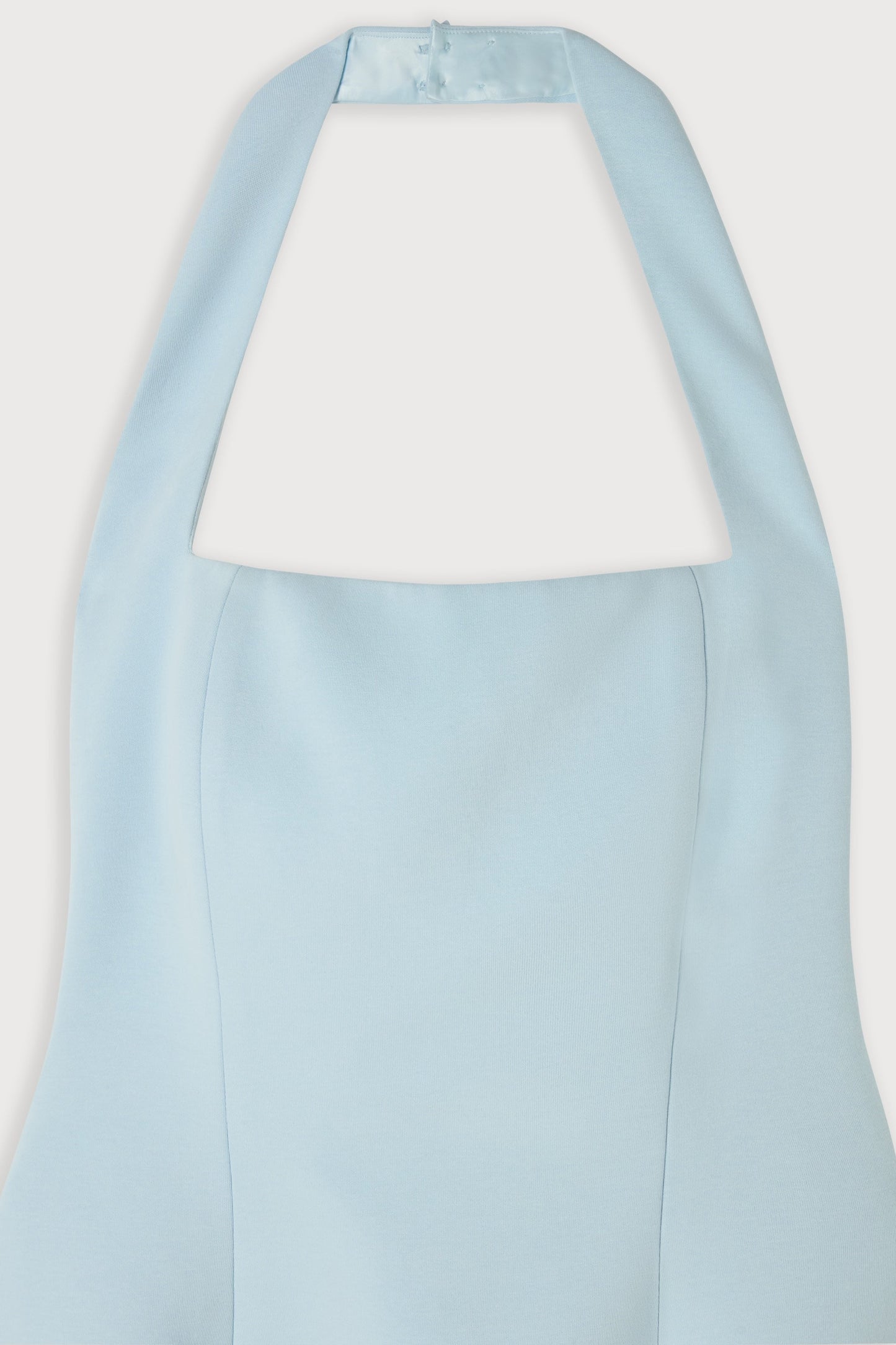 Cotton Mix Halter Midi Dress