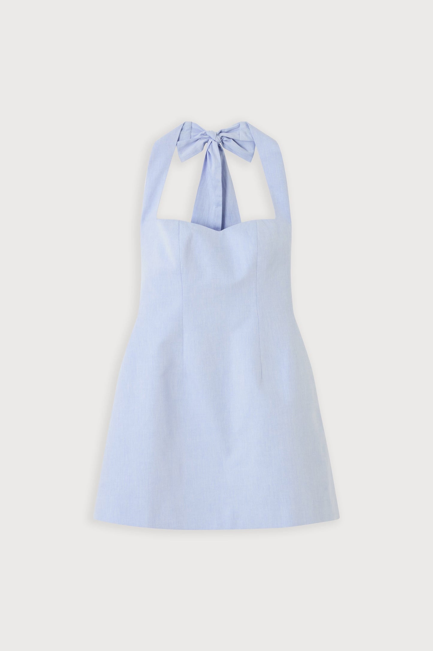 Cotton Tie Neck Mini Dress