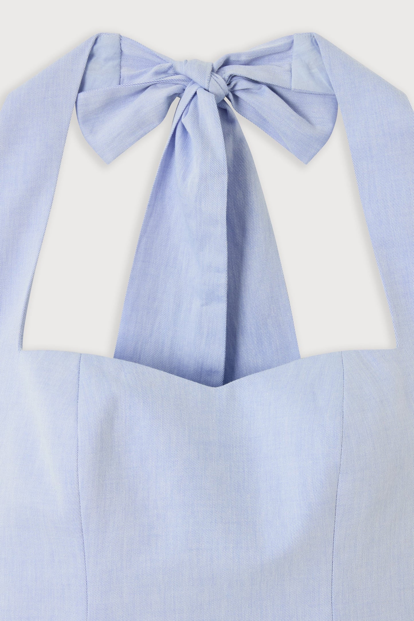 Cotton Tie Neck Mini Dress