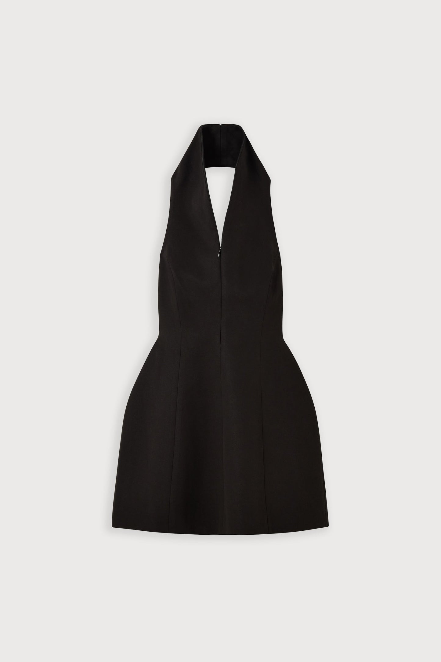 Cotton Mix Zip Collar Mini Dress