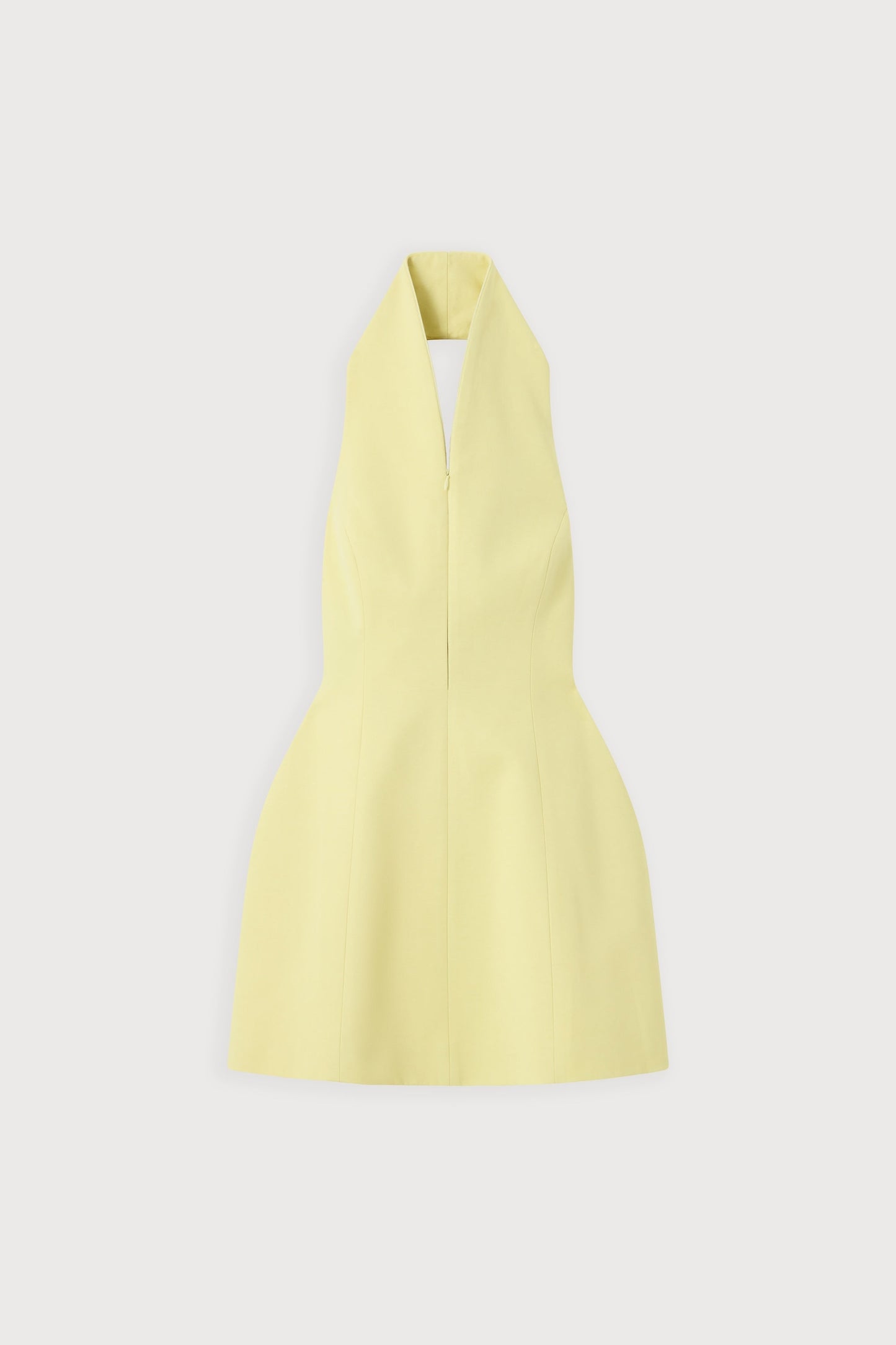 Cotton Mix Zip Collar Mini Dress