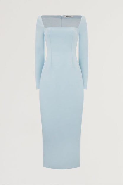Framed Neckline Maxi Dress