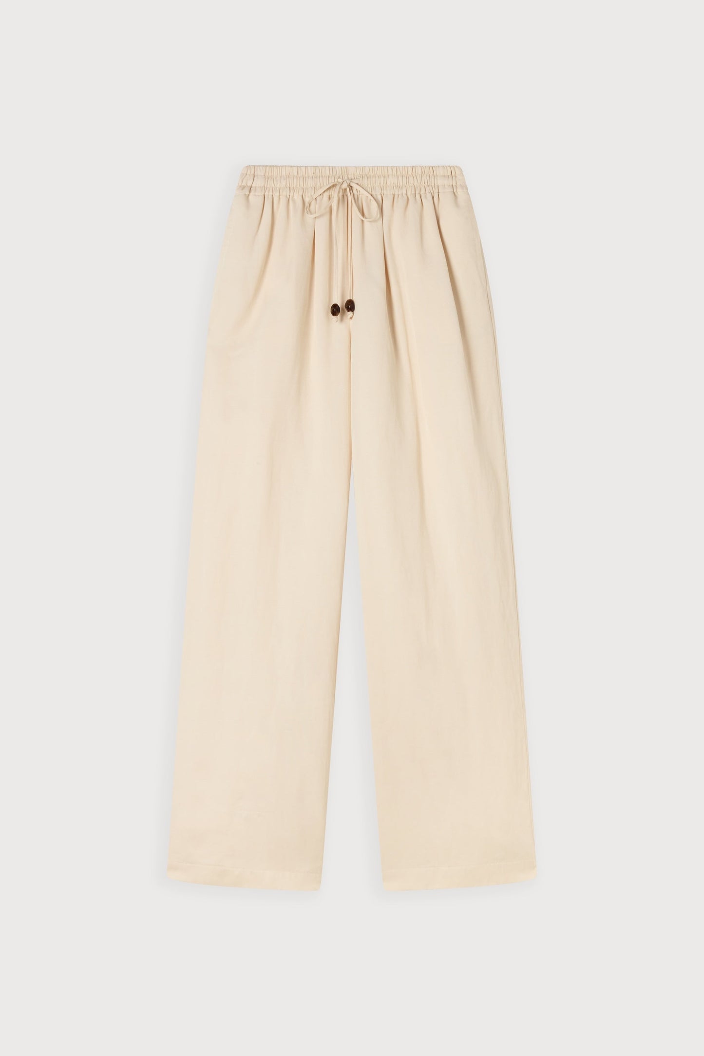 Linen Mix Tie Waist Trousers