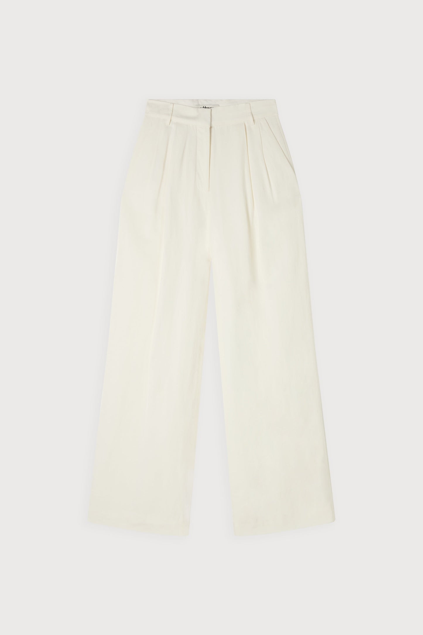 Linen Mix Wide Leg Trousers