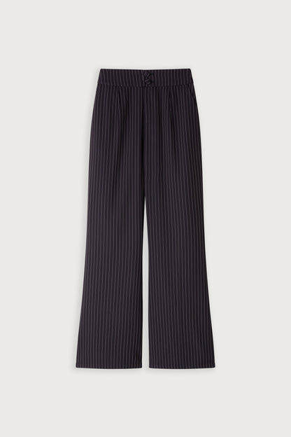 Pinstripe Slim Flare Trousers