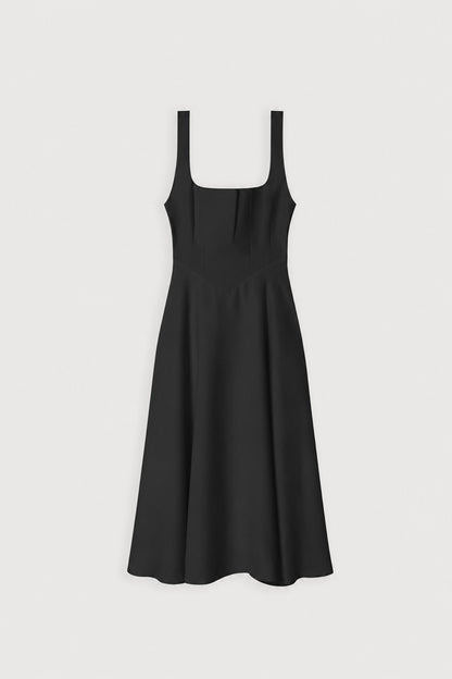 Square Neck Midi Dress