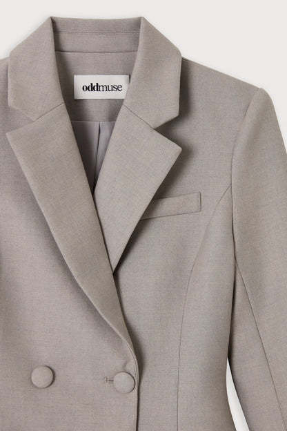 Wool Mix Tailored Blazer