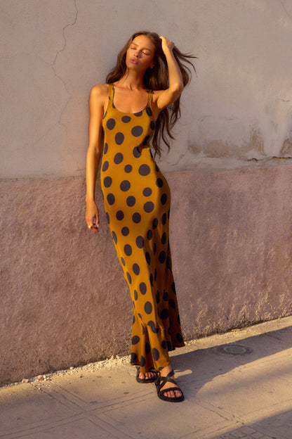Gia Dress In Ginger Spot