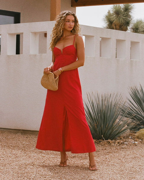 Chara Maxi Dress - Lipstick Red