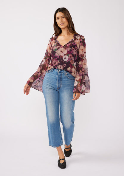 Lenni Floral Bell Sleeve Blouse
