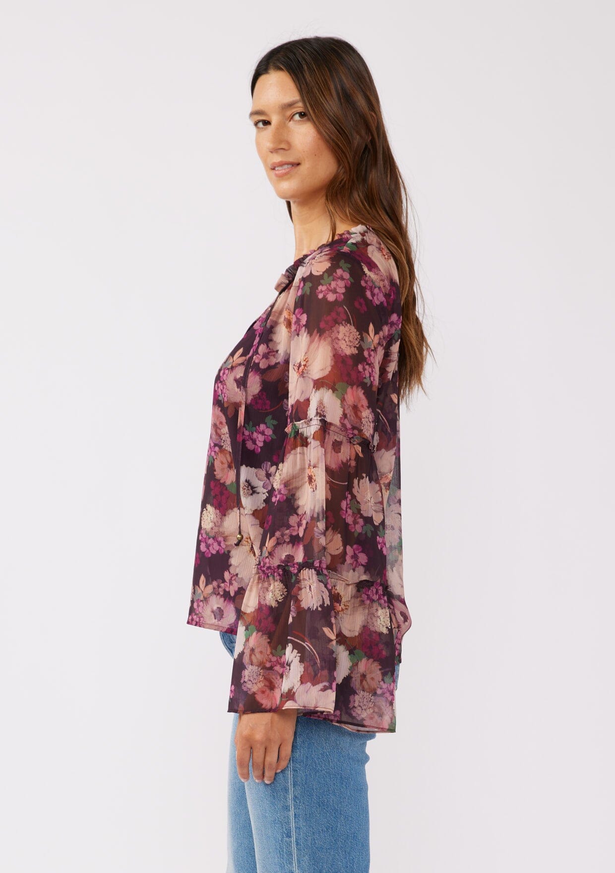 Lenni Floral Bell Sleeve Blouse