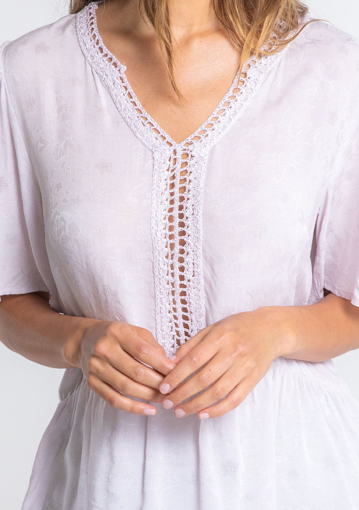 Ocean Eyes Lattice Trim Top