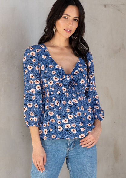 Jane Tie Front Top