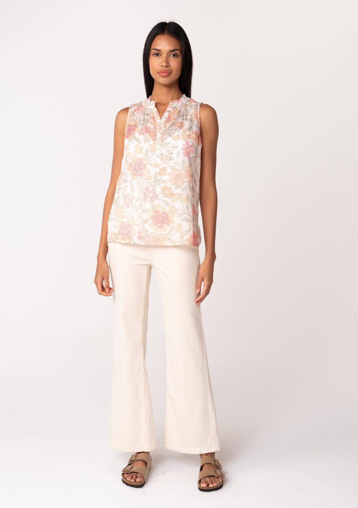 Sami Button Front Tank Top