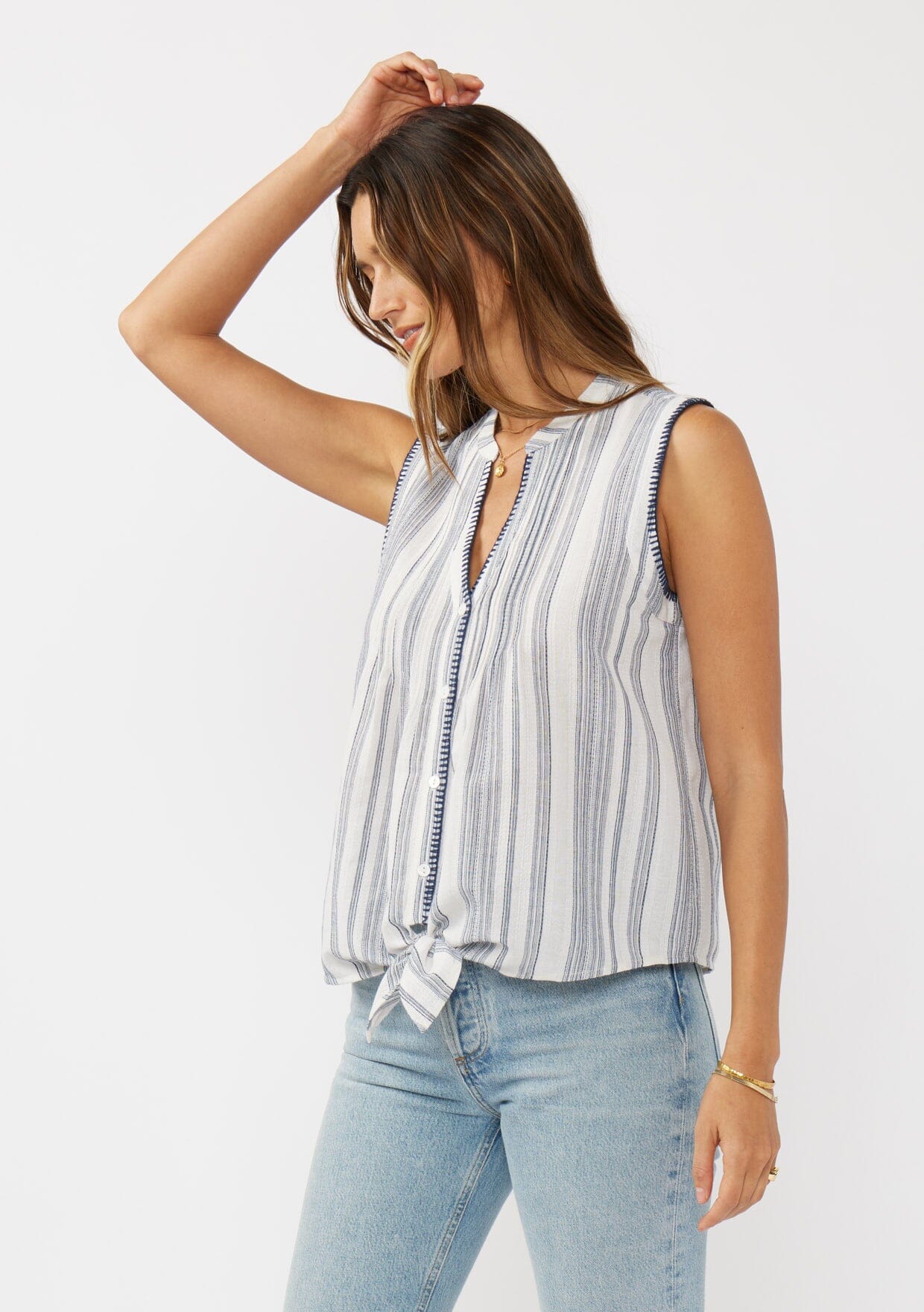 Faye Tie Front Tank Top