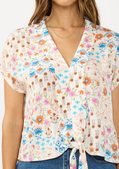 Calista Tie Front Top