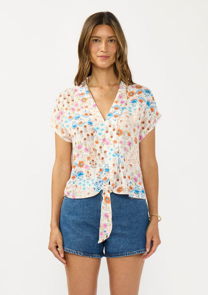 Calista Tie Front Top