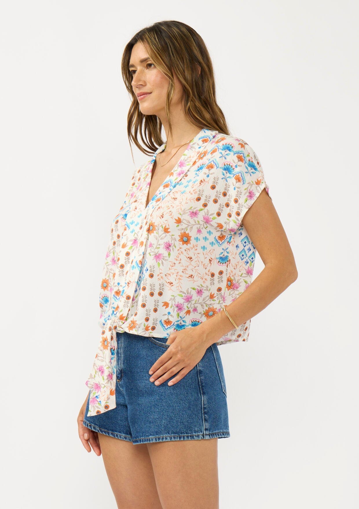 Calista Tie Front Top