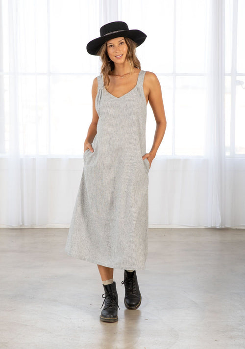 Scout Linen Stripe Midi Dress